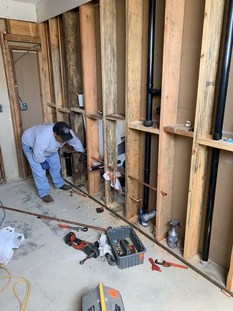Commercial rough-in plumbing for Water Heater Replacement in Belltown